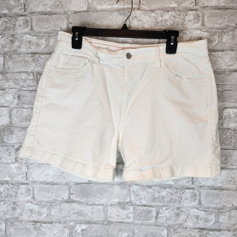 Levi's Shorts 515 White Denim Cotton Stretch Classic Size 12